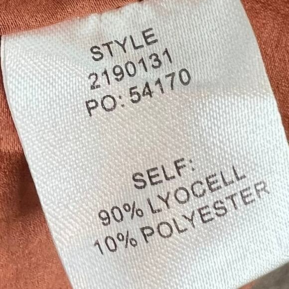 Current Air Anthropologie Tiered Tamra Midi Dress in Cognac Size Large Western - Picture 9 of 11